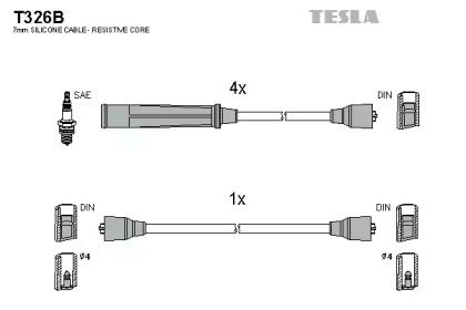 Высоковольтные провода зажигания на Сузуки Самурай  Tesla T326B.