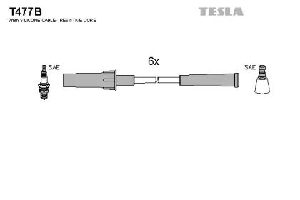 Високовольтні дроти запалювання Tesla T477B.