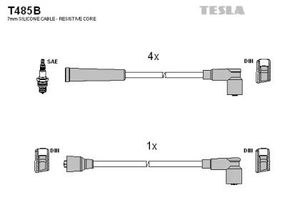 Высоковольтные провода зажигания Tesla T485B.