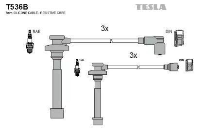 Высоковольтные провода зажигания Tesla T536B.