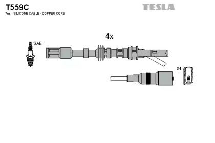 Высоковольтные провода зажигания на Seat Leon  Tesla T559C.