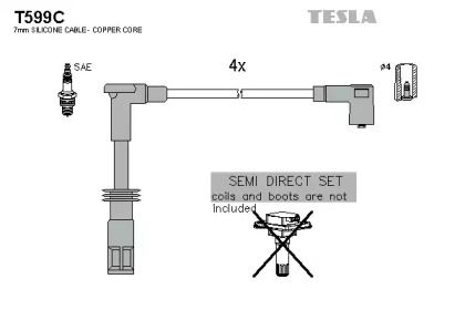Високовольтні дроти запалювання Tesla T599C.