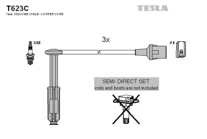 Високовольтні дроти запалювання Tesla T623C.