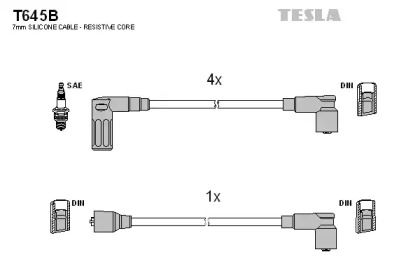 Високовольтні дроти запалювання на Лянча Дельта  Tesla T645B.