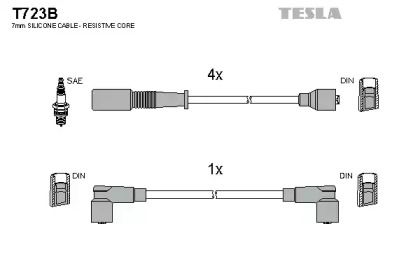 Високовольтні дроти запалювання Tesla T723B.