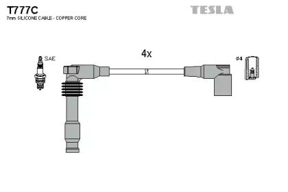 Високовольтні дроти запалювання Tesla T777C.