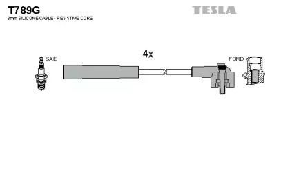 Високовольтні дроти запалювання на Форд Сієрра  Tesla T789G.