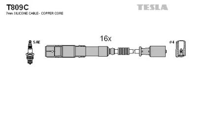 Високовольтні дроти запалювання Tesla T809C.