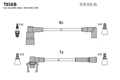 Высоковольтные провода зажигания на Volvo 480  Tesla T858B.