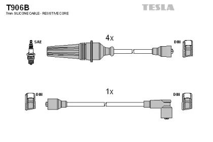Високовольтні дроти запалювання Tesla T906B.