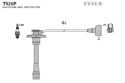 Высоковольтные провода зажигания на Toyota Corolla  Tesla T926P.