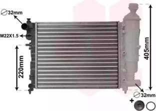 Радиатор охлаждения двигателя на Peugeot 106  Van Wezel 09002115.