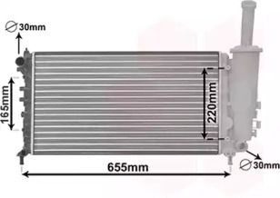 Радиатор охлаждения двигателя на Фиат Пунто  Van Wezel 17002999.
