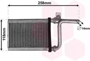 Радиатор печки на Mitsubishi Pajero  Van Wezel 32006254.
