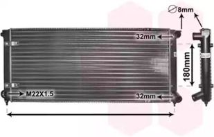 Радиатор охлаждения двигателя Van Wezel 58002041.