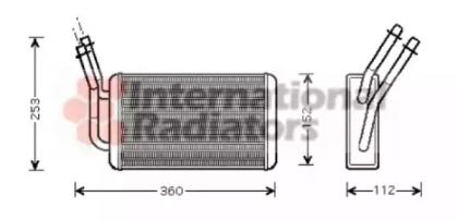 Радиатор печки на Форд Транзит  Van Wezel 18006316.