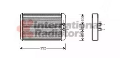 Радиатор печки на Пежо Боксер  Van Wezel 17006265.