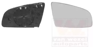 Правое стекло зеркала заднего вида на Audi A4 B7 Van Wezel 0325838.