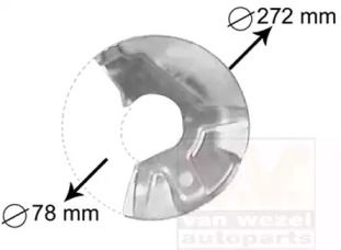 Защитный кожух тормозного диска Van Wezel 5823372.