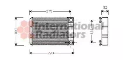 Радиатор печки на Мерседес ЦЛК  Van Wezel 30006312.
