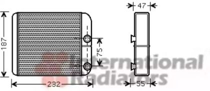 Радиатор печки на Митсубиси Л200  Van Wezel 32006186.