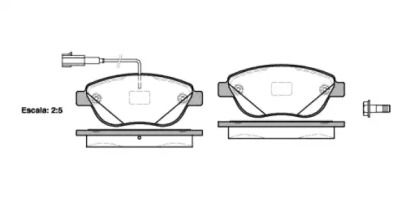 Передние тормозные колодки на Fiat Qubo  Woking P9593.12.