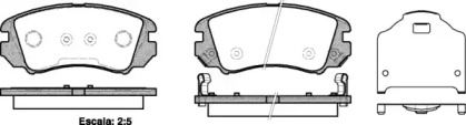 Передние тормозные колодки на Hyundai Sonata  Woking P8533.22.