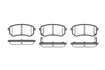 Задние тормозные колодки на Hyundai I10  Woking P10353.02.
