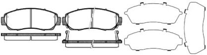 Передние тормозные колодки на Хонда ЦРВ 4 Woking P10713.12.