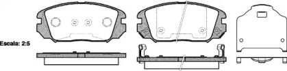 Передние тормозные колодки на Киа Опирус  Woking P13043.02.
