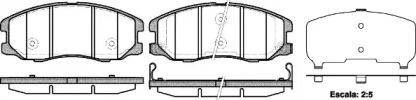 Передние тормозные колодки на Chevrolet Captiva  Woking P13613.12.
