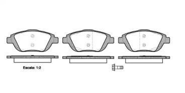 Передние тормозные колодки на Citroen DS3  Woking P12923.00.