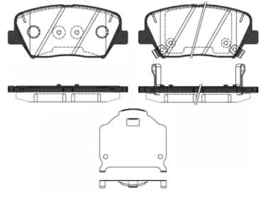 Переднї гальмівні колодки на Kia Sorento 2 Woking P15123.02.