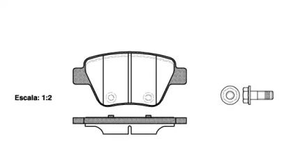 Задние тормозные колодки на Volkswagen Jetta  Woking P15203.00.