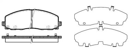 Переднї гальмівні колодки на Chrysler Grand Voyager  Woking P15843.04.