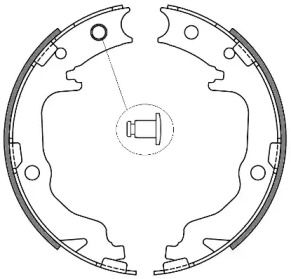 Тормозные колодки ручника на Peugeot 4008  Woking Z4641.00.