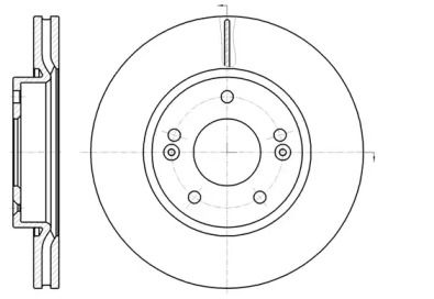 Вентилируемый передний тормозной диск на Киа Сид СВ  Woking D61208.10.