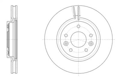 Вентилируемый передний тормозной диск на Рено Каджар  Woking D61581.10.