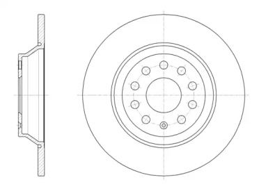 Задний тормозной диск на Фольксваген Тигуан  Woking D61587.00.