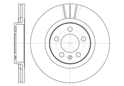 Вентилируемый передний тормозной диск на Сеат Толедо  Woking D6546.10.