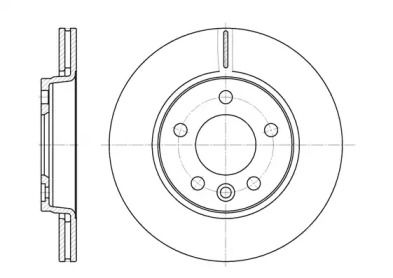 Вентилируемый задний тормозной диск на Фольксваген Траспортер Т5 Woking D6707.10.