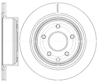 Вентильований задній гальмівний диск на Renault Koleos  Woking D6998.10.