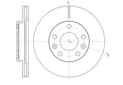 Вентилируемый передний тормозной диск на Рено Дастер  Woking D61478.10.