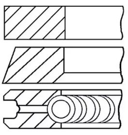 Комплект поршневых колец на Сеат Леон  Goetze Engine 08-114900-00.