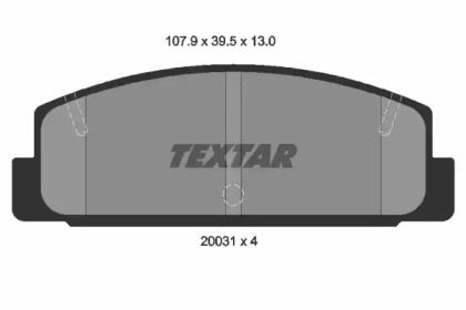 Тормозные колодки Textar 2003101.