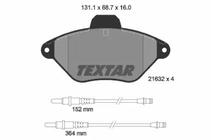 Гальмівні колодки Textar 2163201.