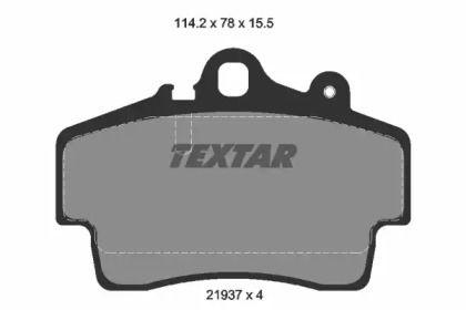 Тормозные колодки на Porsche Boxster  Textar 2193702.