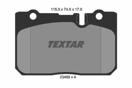 Гальмівні колодки на Toyota Celsior  Textar 2349901.