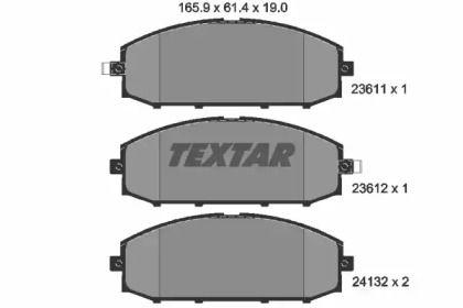 Тормозные колодки Textar 2361101.