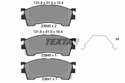 Гальмівні колодки на Mazda MX-6  Textar 2384504.